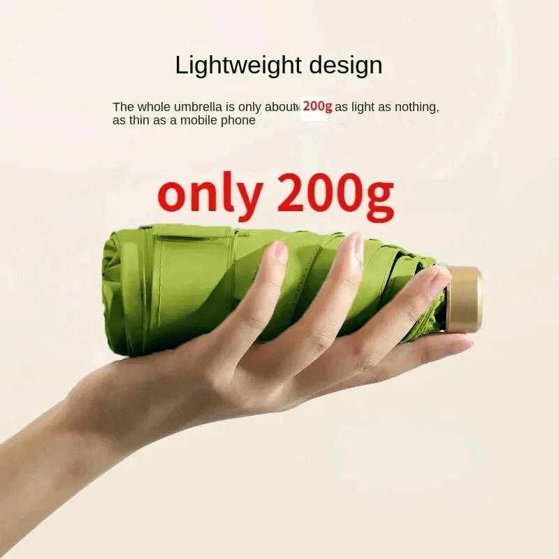 1Pc 55% Off Mini Sun Umbrella Pocket Rain Umbrella Vinyl Folding UV Ultraviolet Protection Sun Shade Pocket Parasol Capsule - Tactinest.com