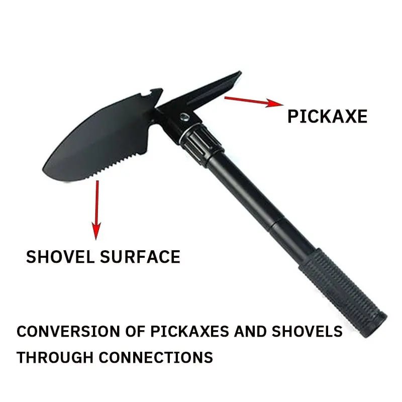 1PC Engineer Shovel Military Shovel Outdoor Multifunctional Folding Military Shovel Vehicle Camping Fishing Shovel Pickaxe - Tactinest.com