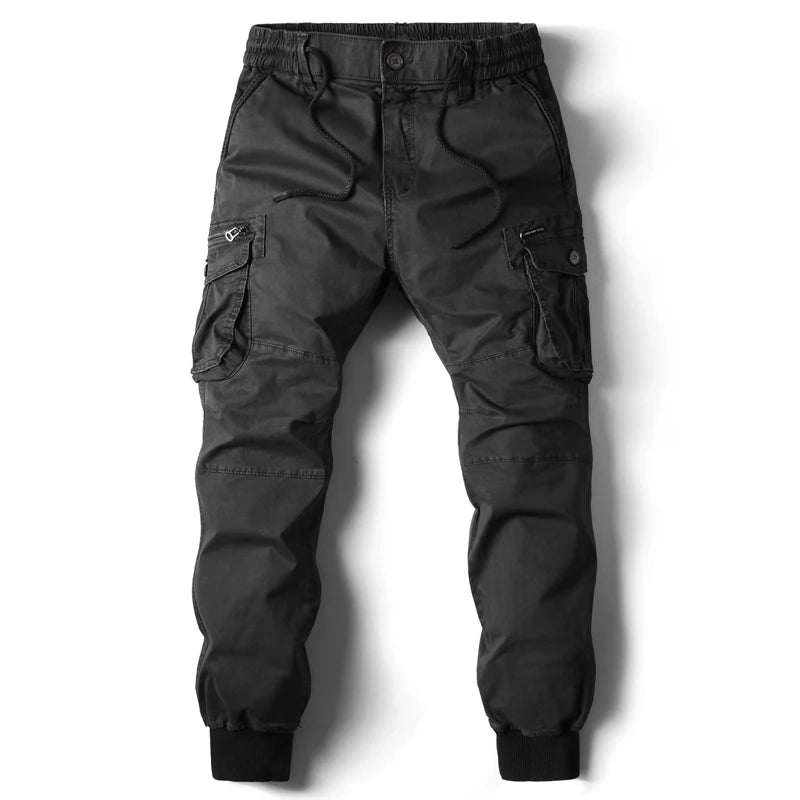 2024 New Cotton Men Cargo Pants Khaki Casual Men Tactical Joggers Cargo Multi - Pocket Fashions Black Army Trousers Work Wear - Tactinest.com