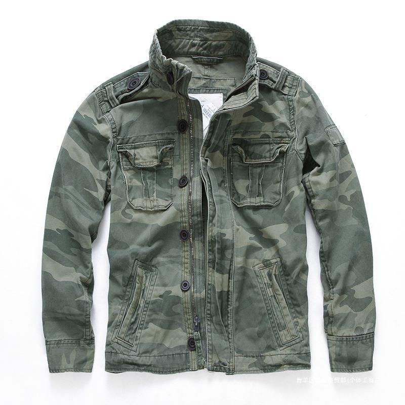 Men's Jacket Autumn Military Workwear Outdoor Mountaineering Denim Coat
