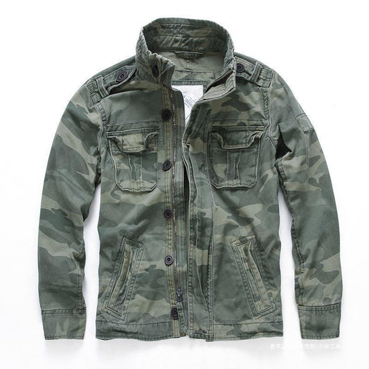 Men's Jacket Autumn Military Workwear Outdoor Mountaineering Denim Coat