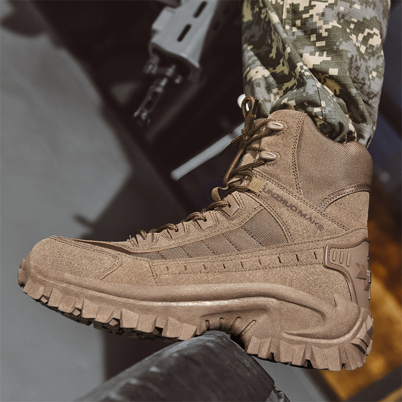 Men's Tactical Footwear for Hiking - Anti-Slip, Breathable, Sturdy Sole for Outdoor Adventures