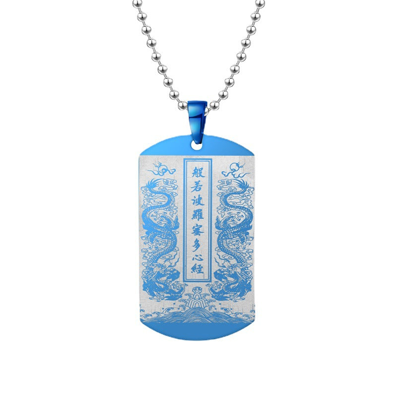 Lianhua Polomixinjing Military Brand Stainless Steel Tag Necklace