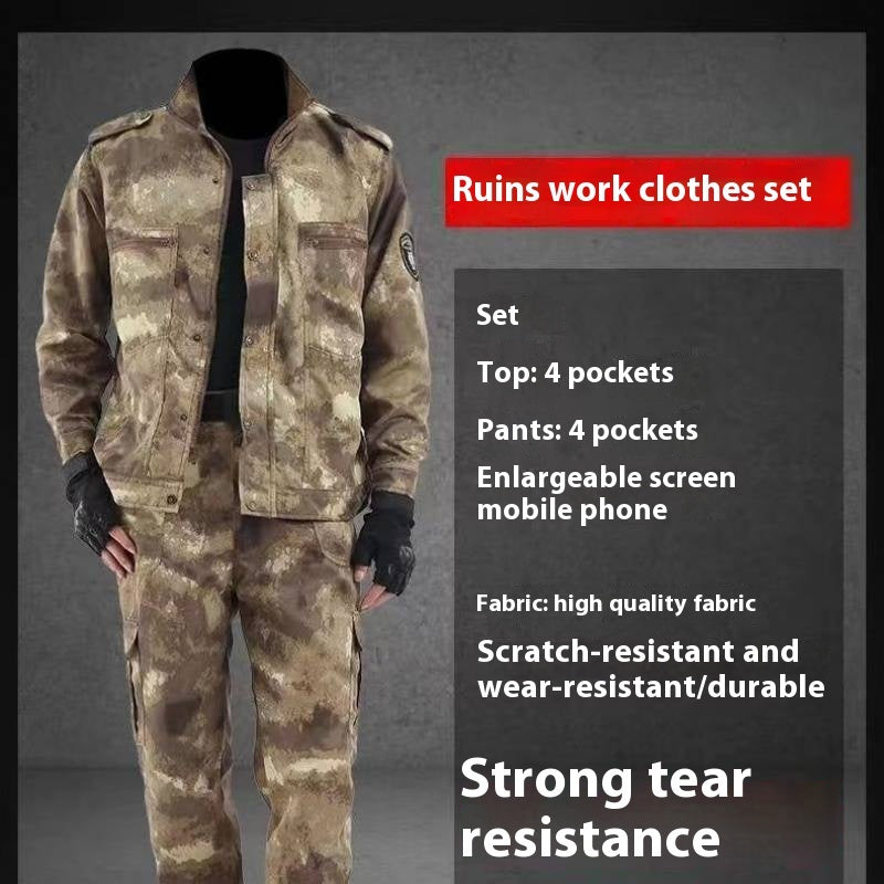 Tactical Camouflage Suit Black Python Pattern Suit Men's Overalls