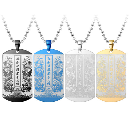 Lianhua Polomixinjing Military Brand Stainless Steel Tag Necklace