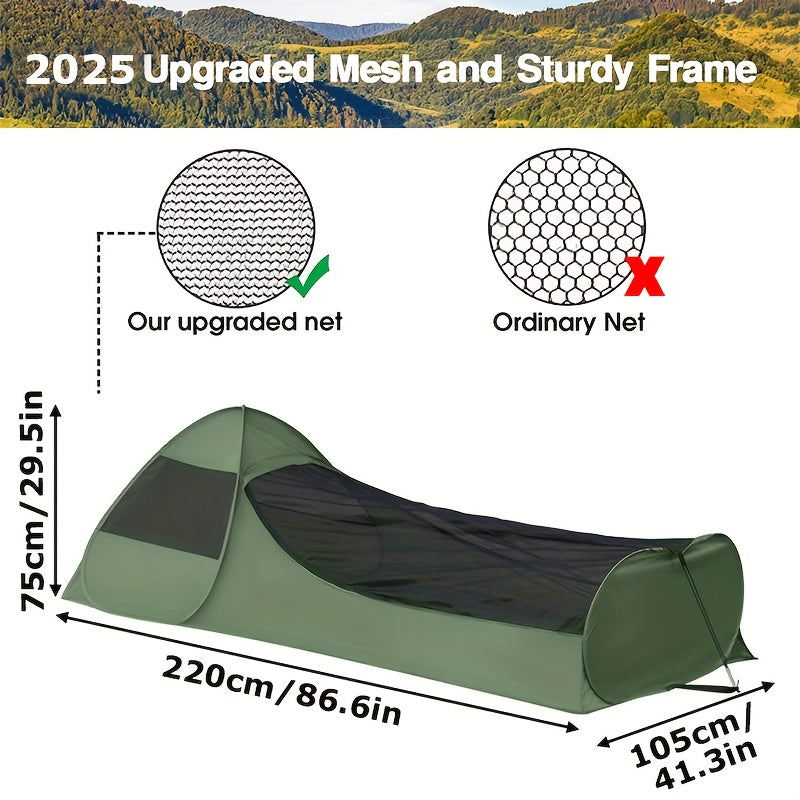 Single - person Mosquito - Proof Camping Tent | Lightweight, Portable, and Space - Saving. Essential for Backpacking Trips and Outdoor Survival