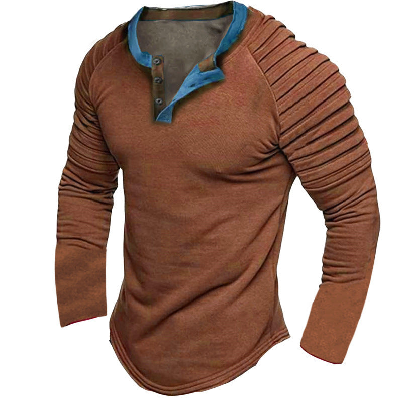 Men's Tactical Long Sleeve T-shirt Amazon Button Long Sleeve