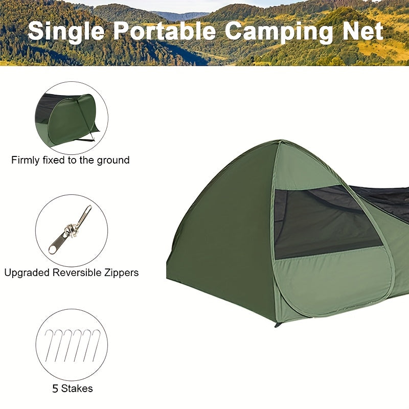 Single - person Mosquito - Proof Camping Tent | Lightweight, Portable, and Space - Saving. Essential for Backpacking Trips and Outdoor Survival