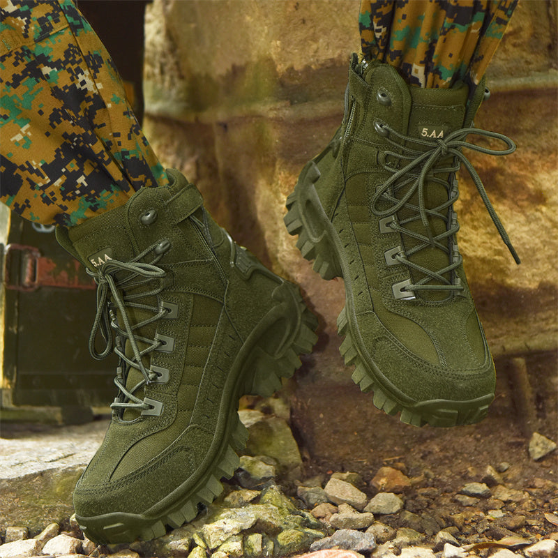 Men's Tactical Footwear for Hiking - Anti-Slip, Breathable, Sturdy Sole for Outdoor Adventures