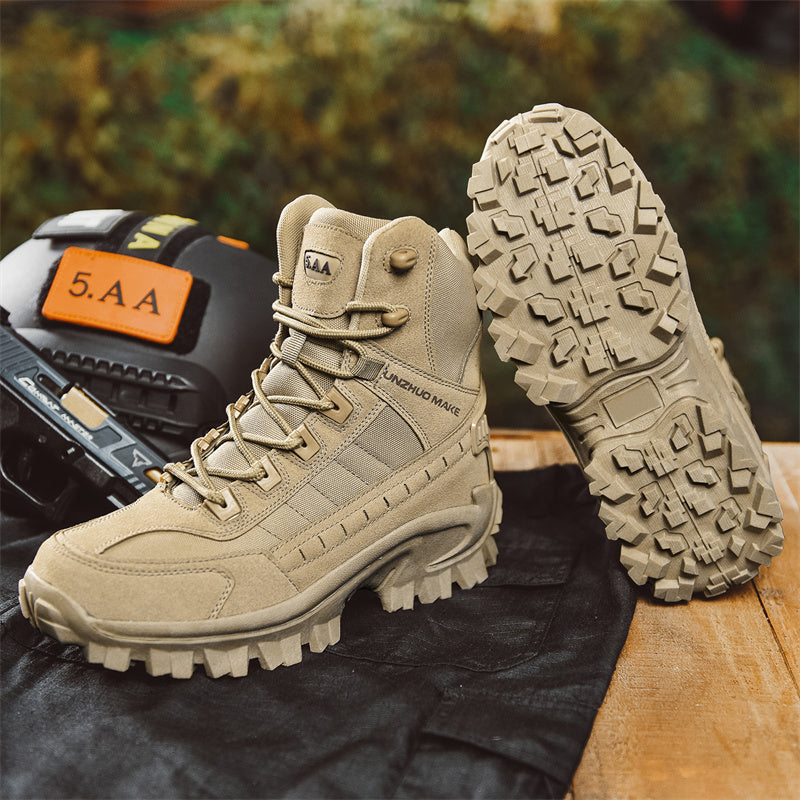 Men's Tactical Footwear for Hiking - Anti-Slip, Breathable, Sturdy Sole for Outdoor Adventures