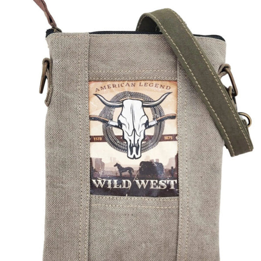TD Longhorn Wild West Small Crossbody Recycled Tent Outdoor Bags