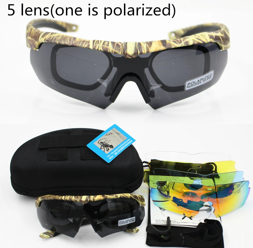 Polarized  TR90 military goggles 3/5 Lens Ballistic Military Sport Men Sunglasses Army Bullet-proof Eyewear shooting