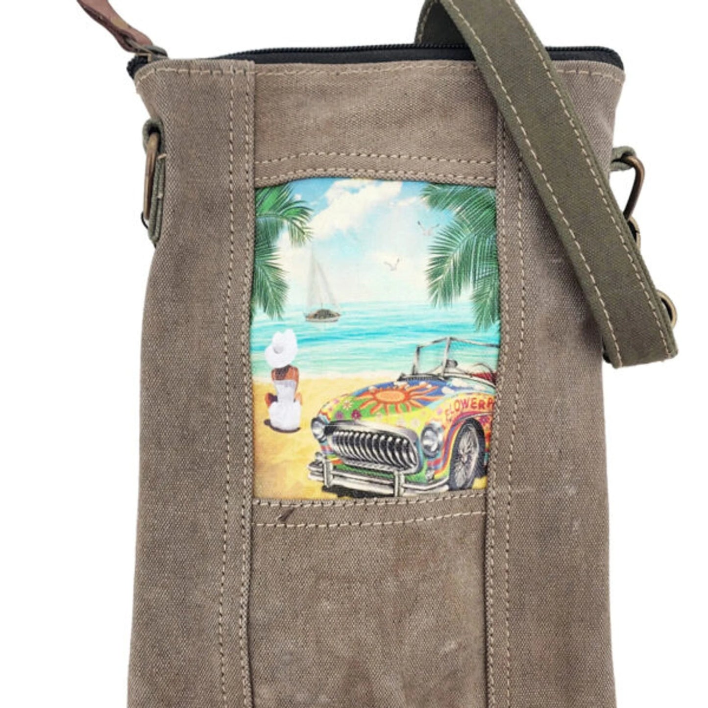 TD Flower Power Recycled Outdoor Bag Small Crossbody Tent Design