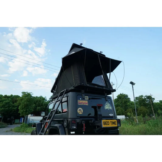 Hard Shell Rooftop Tent-Honeycomb Aluminum,Hydraulic Support,Three Second Speed Open,Roof Rack,High Sunscreen&Water Resistance