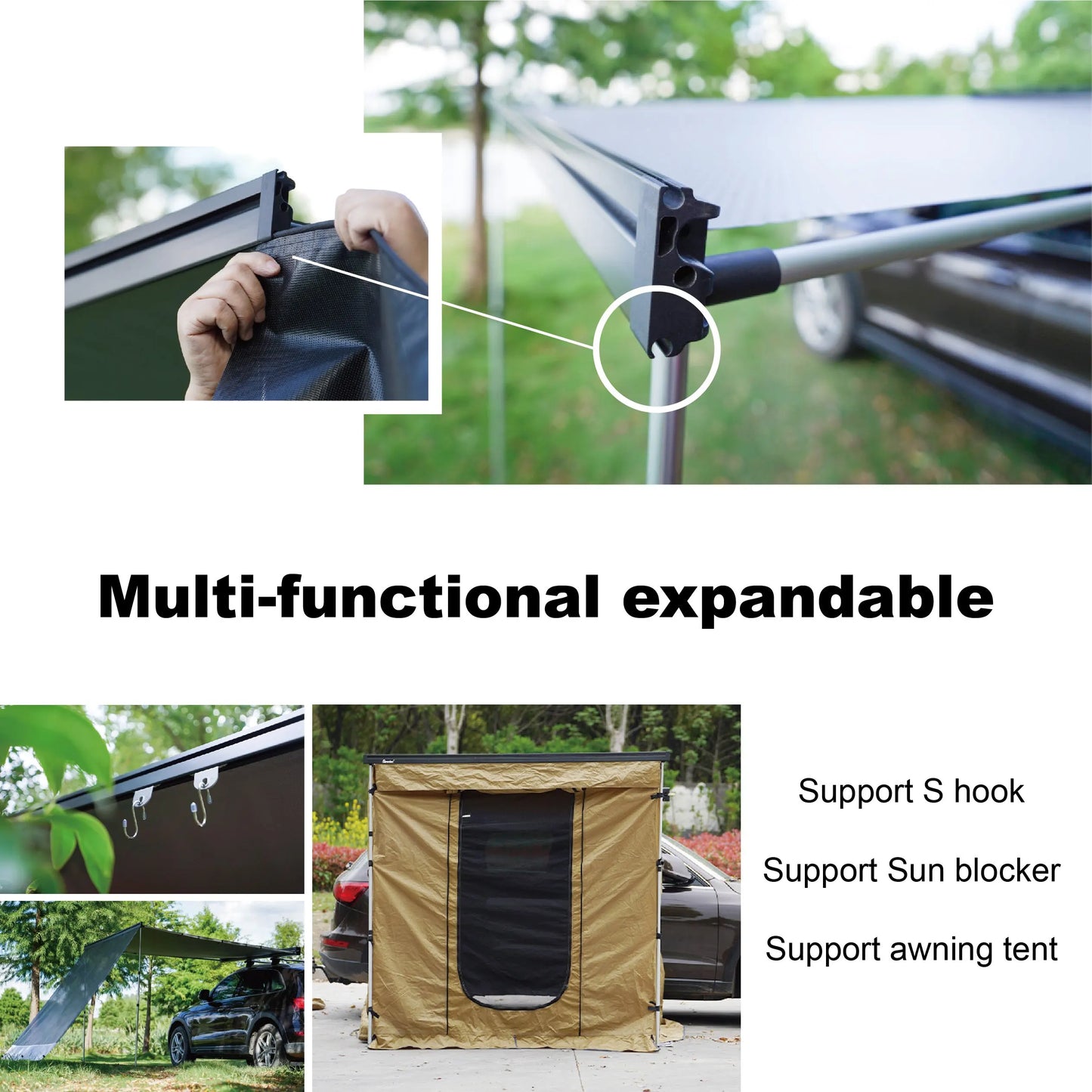 Yescampro Camper Car Truck Trailer Awning Tent 4wd 4x4 Car Side Awning Outdoor Camping