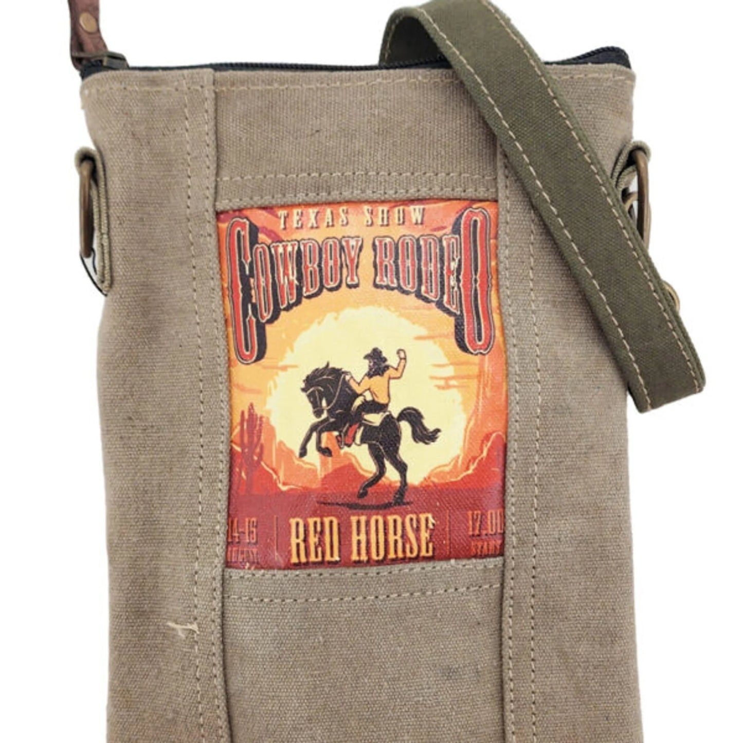TD Cowboy Rodeo Recycled Outdoor Bag Small Crossbody Tent Design