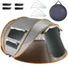 5-8 Person Pop up Tent Automatic Setup Camping Tent Waterproof Instant Setup Tent with 4 Mosquito Net Window Carrying Bag