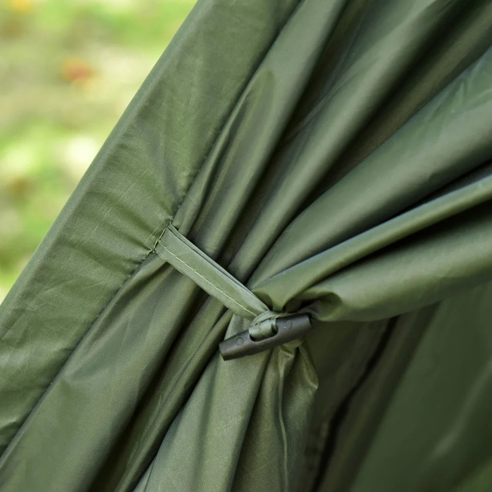 2 Person Foldable Camping Cot with Tent, Bedspread and Thick Air Mattress, 4-In-1 Elevated Camping Bed Tent