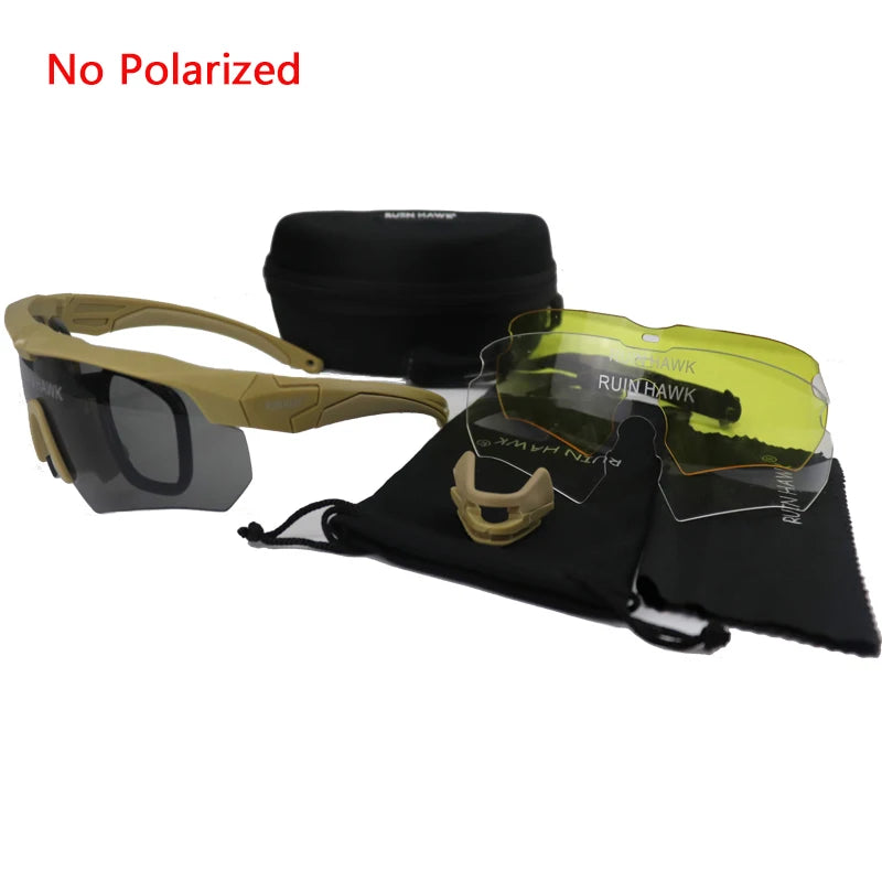 Military Tactical Glasses Mountain Bike Sports Sunglasses Military Hunting Air Gun Shooting Protective Glasses Outdoor Equipment