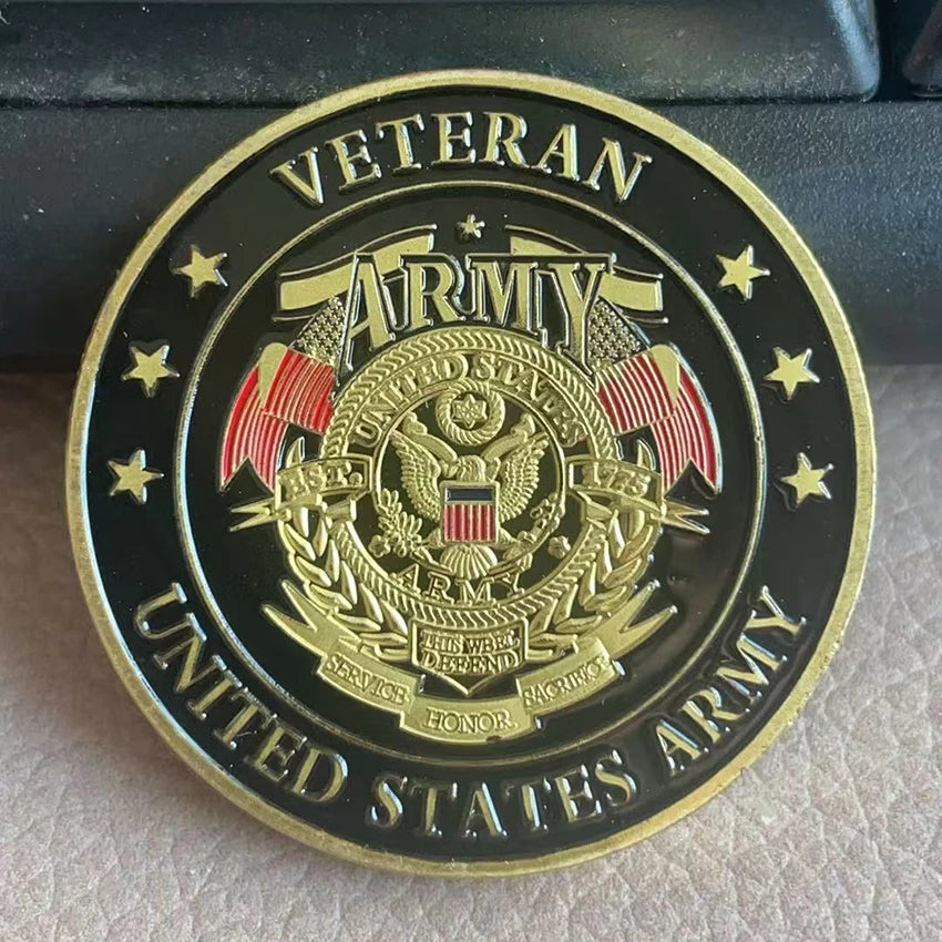 Military Service Honor Courage Coins Military Appreciation Coin for Veterans Christmas Gift