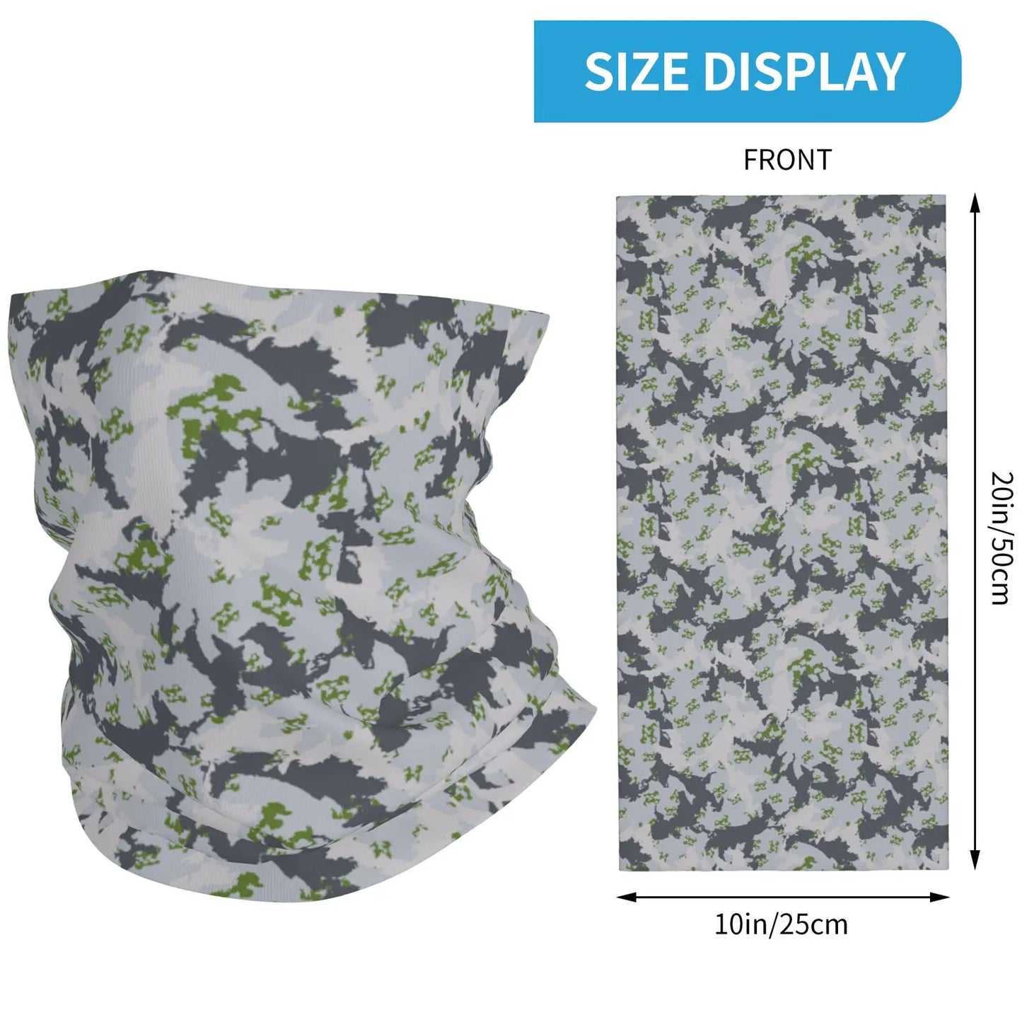 Military Camouflage Bandana Neck Gaiter Printed Military Camo Balaclavas Wrap Scarf Multifunctional for Men Women Adult