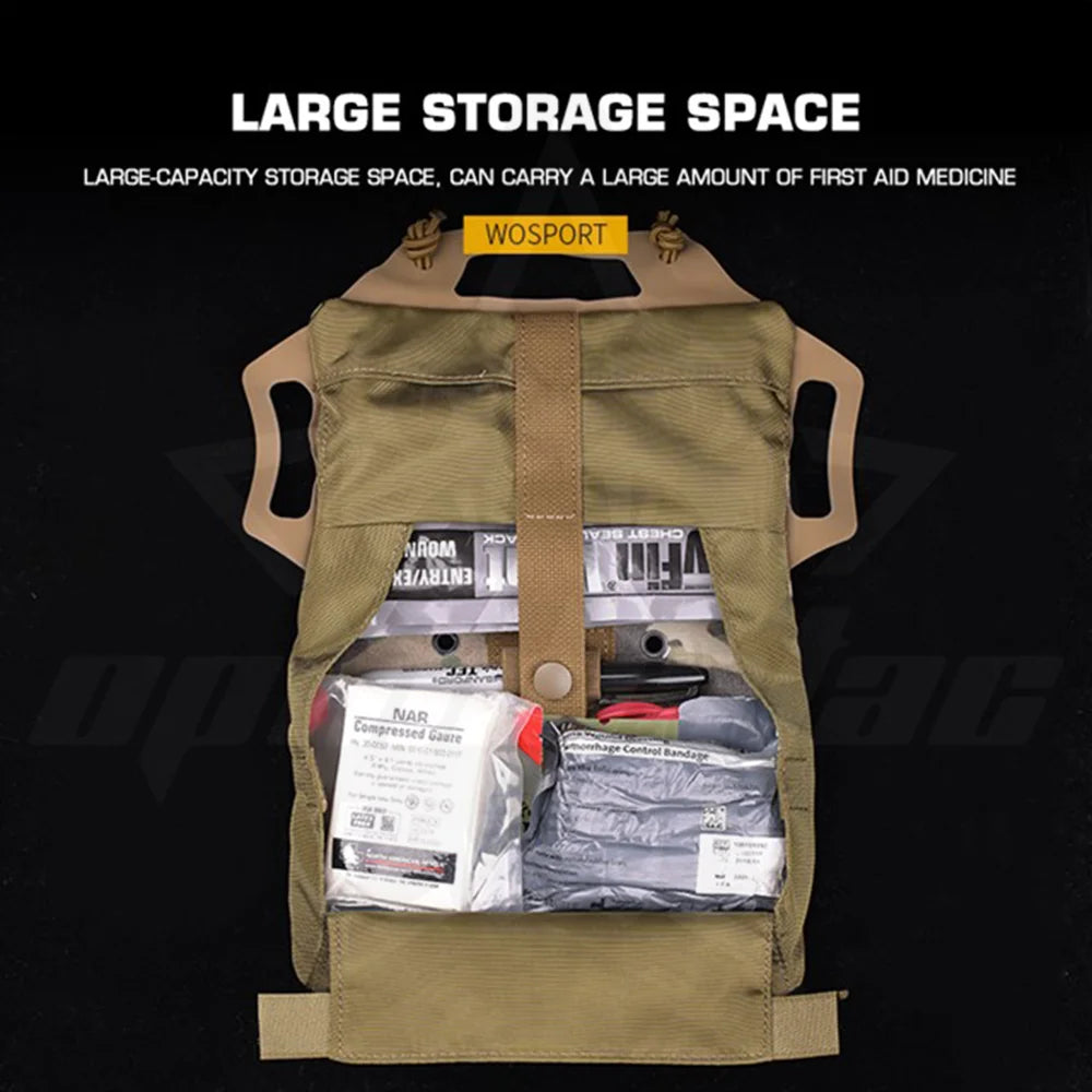 OphidianTac Outdoor First Aid Bag Rapid Deployment IFAK Kits Medium Emergency MOLLE Medical Pouch for Hunting Vest Accessories