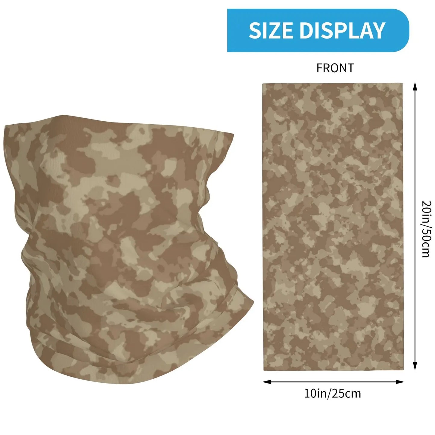 Military Camouflage Bandana Neck Gaiter Printed Military Camo Balaclavas Wrap Scarf Multifunctional for Men Women Adult