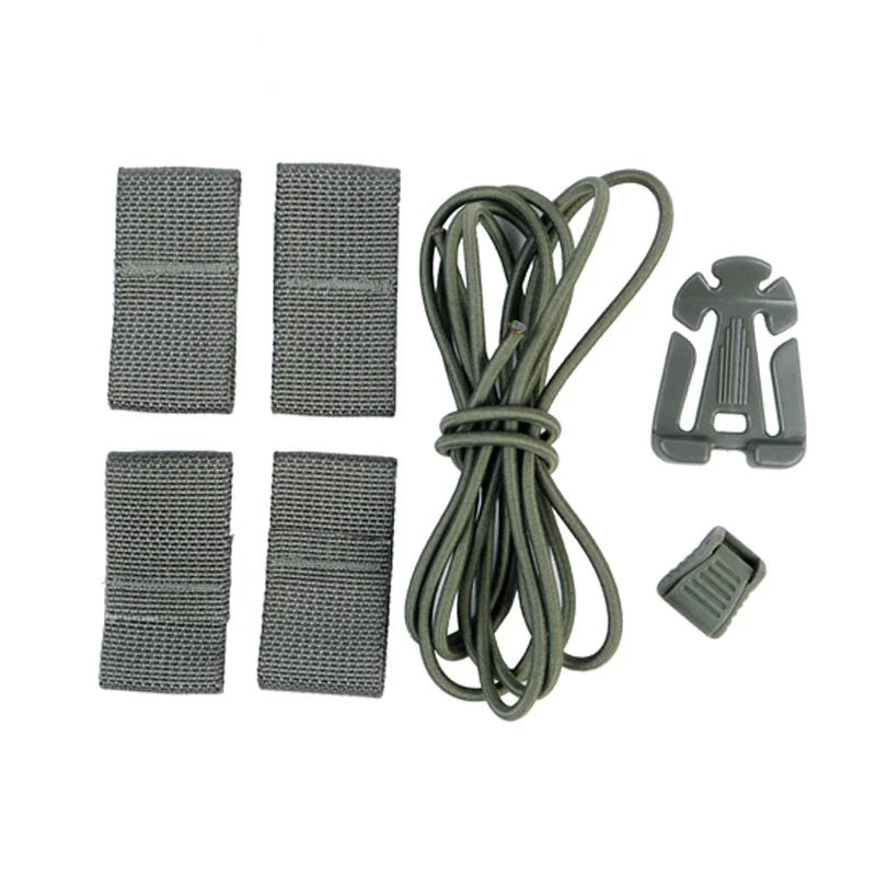 Tactical Helmet War Bungee Cord Retention Elastic Lanyard Set Kit FAST Helmet Accessories DIY Deck Set Airsoft Hunting