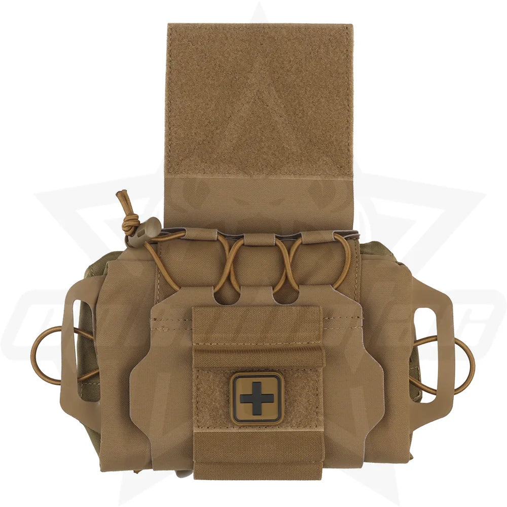 OphidianTac Outdoor First Aid Bag Rapid Deployment IFAK Kits Medium Emergency MOLLE Medical Pouch for Hunting Vest Accessories