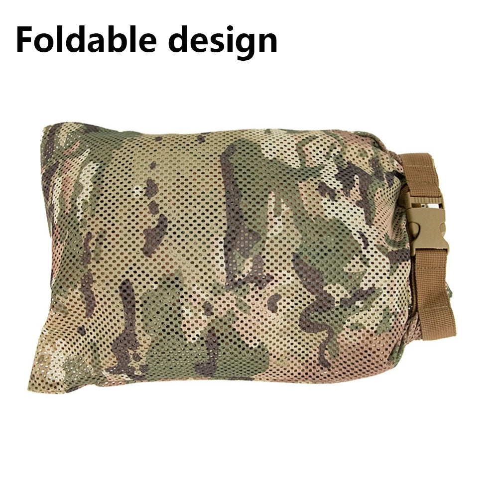 Tactical Ghillie Camo Cape Laser Cut Leaf Sniper Coat Mesh Camouflage Jungle Cloak Poncho Hunting Accessories