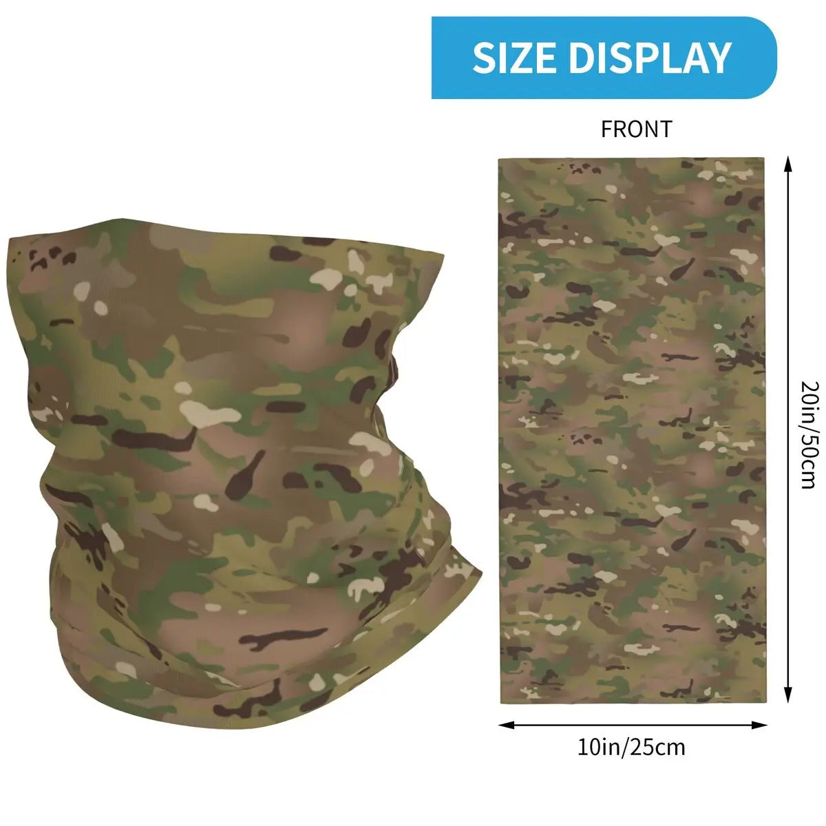 Military Camouflage Bandana Neck Gaiter Printed Military Camo Balaclavas Wrap Scarf Multifunctional for Men Women Adult