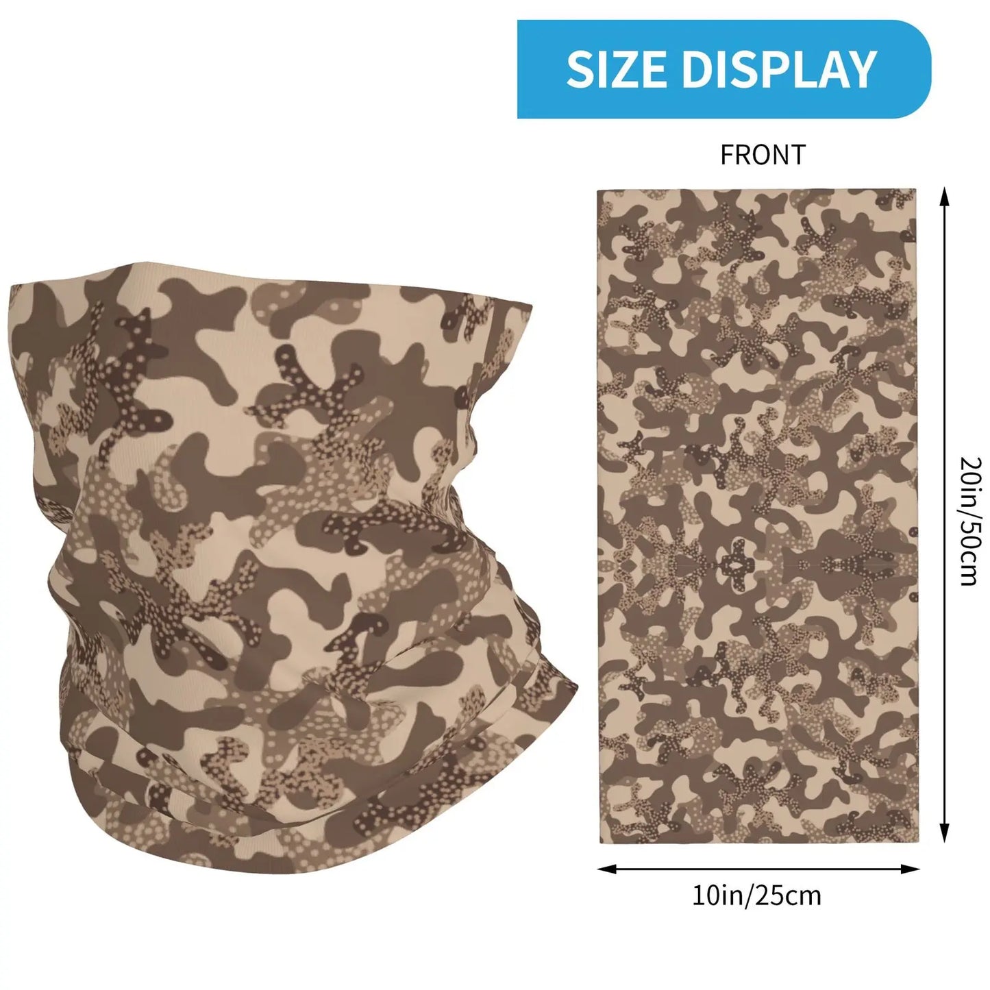 Military Camouflage Bandana Neck Gaiter Printed Military Camo Balaclavas Wrap Scarf Multifunctional for Men Women Adult
