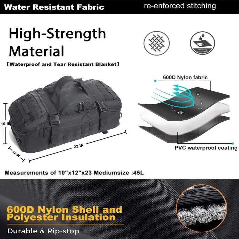 Tactical Multifunctional Backpack Travel Bag Outdoor Hiking Climbing Cross-Country Rucksack Large Hunting Luggage Storage Bags