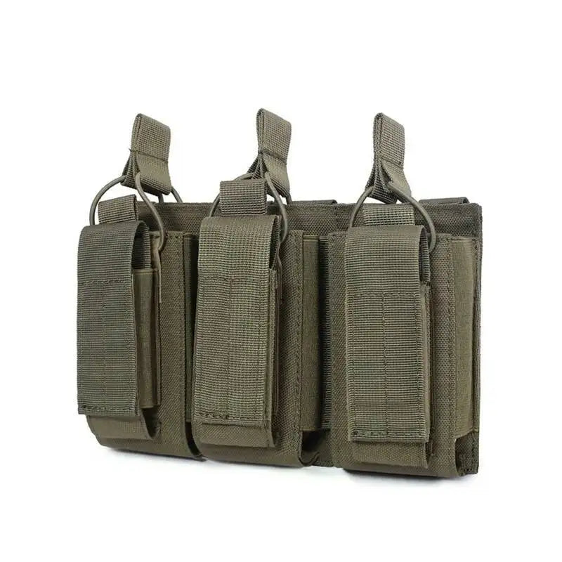 Tactical Magazine Pouch Pistol MAG Holder 5.56 MOLLE Double Stack Elastic Shock Cord Retention Hunting Accessories