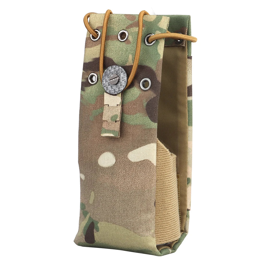 Tactical Molle Radio Walkie Talkie Pouch Waist Bag For MPU5 PRC163 152 148 Interphone Holster Outdoor Hunting Vest Accessories