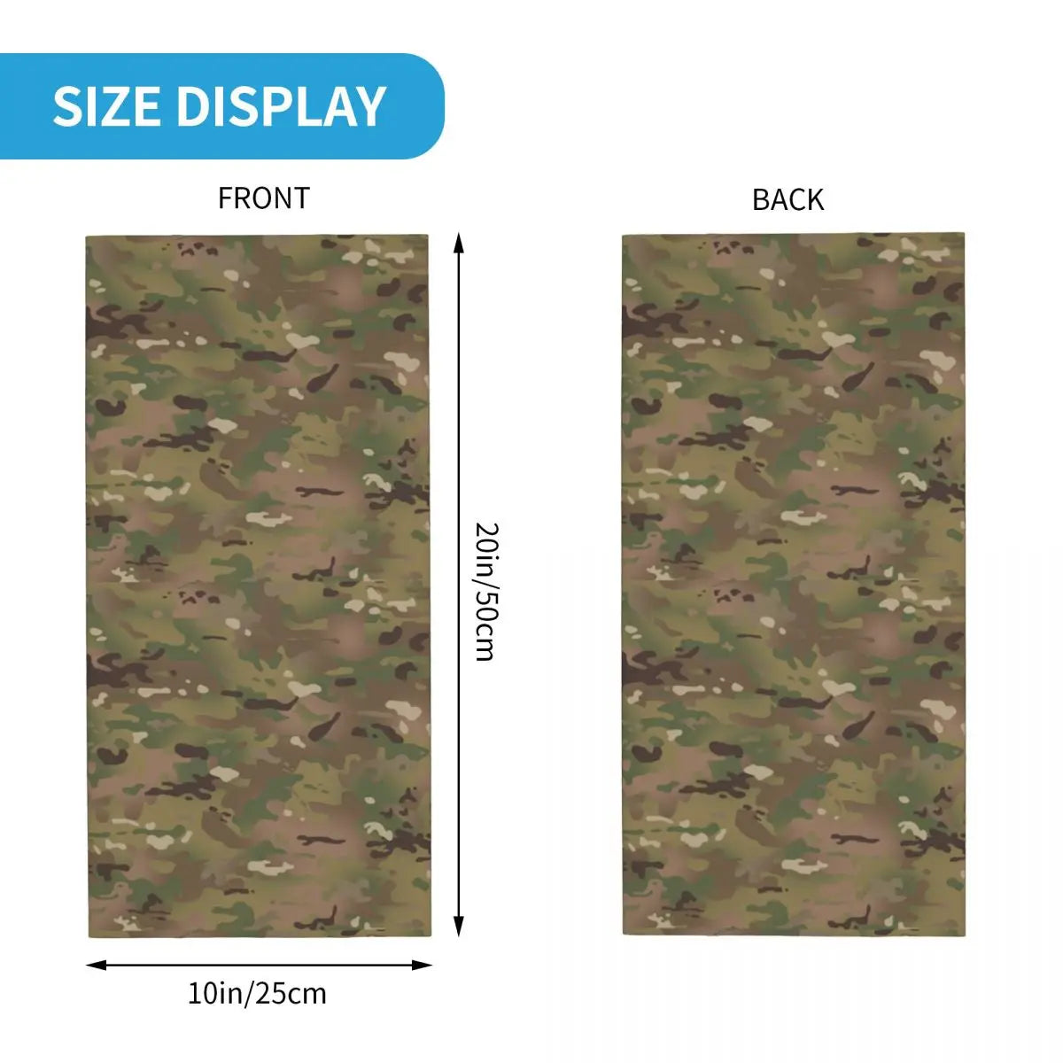 Military Camouflage Bandana Neck Gaiter Printed Military Camo Balaclavas Wrap Scarf Multifunctional for Men Women Adult