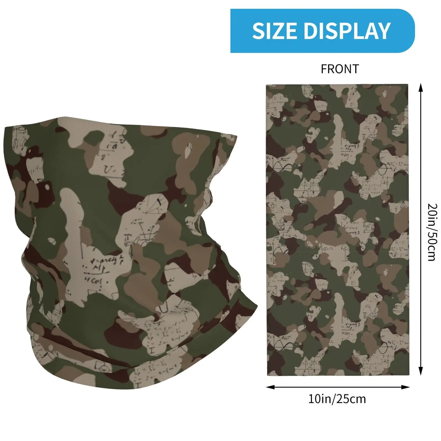 Military Camouflage Bandana Neck Gaiter Printed Military Camo Balaclavas Wrap Scarf Multifunctional for Men Women Adult