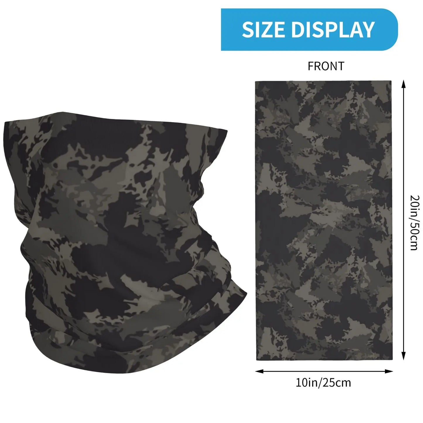 Military Camouflage Bandana Neck Gaiter Printed Military Camo Balaclavas Wrap Scarf Multifunctional for Men Women Adult