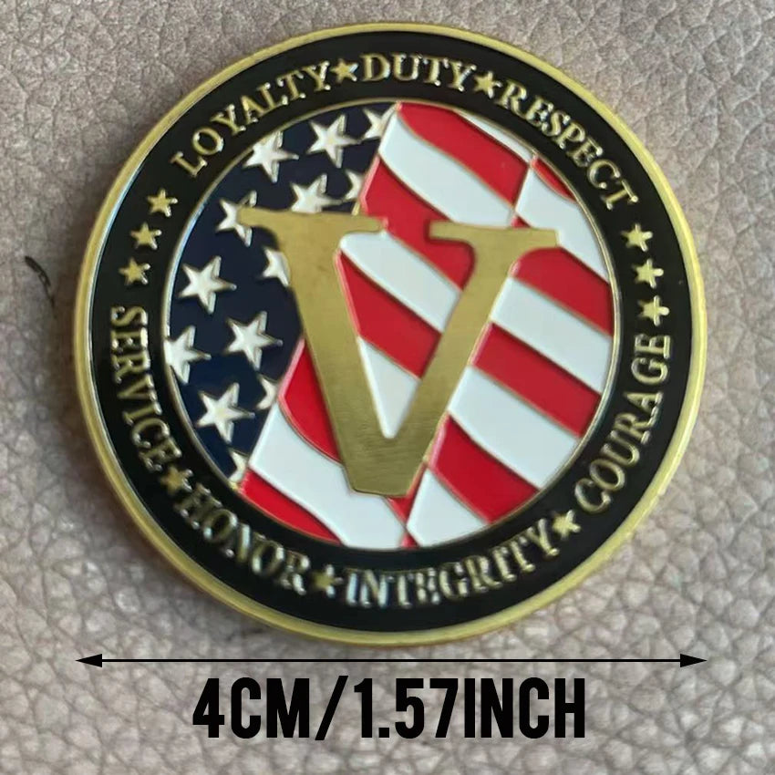 Military Service Honor Courage Coins Military Appreciation Coin for Veterans Christmas Gift