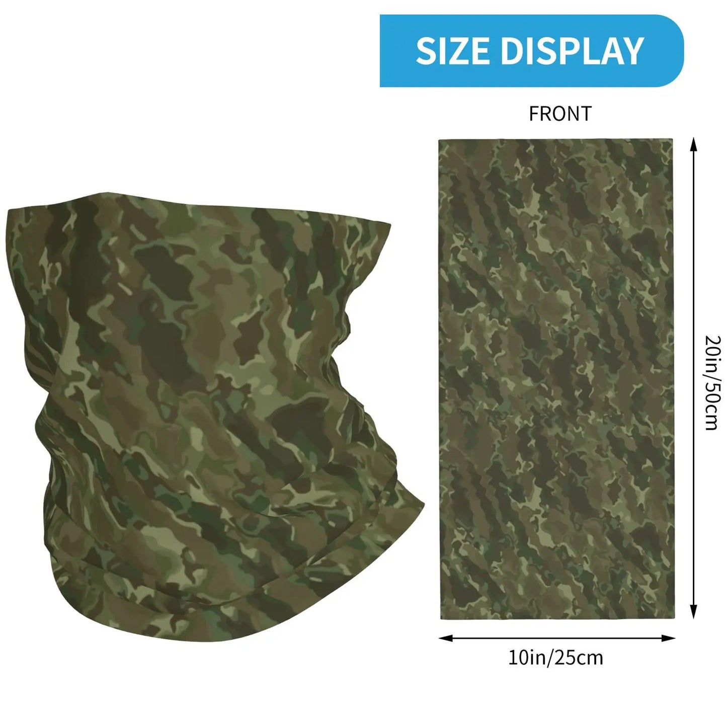 Military Camouflage Bandana Neck Gaiter Printed Military Camo Balaclavas Wrap Scarf Multifunctional for Men Women Adult