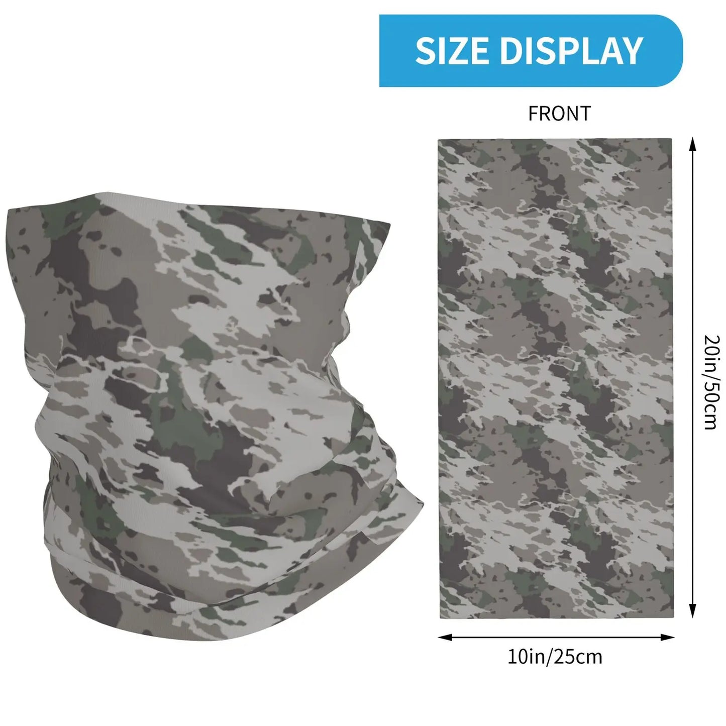 Military Camouflage Bandana Neck Gaiter Printed Military Camo Balaclavas Wrap Scarf Multifunctional for Men Women Adult