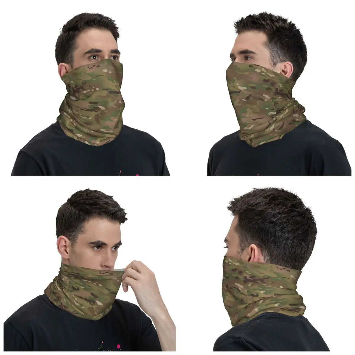 Military Camouflage Bandana Neck Gaiter Printed Military Camo Balaclavas Wrap Scarf Multifunctional for Men Women Adult