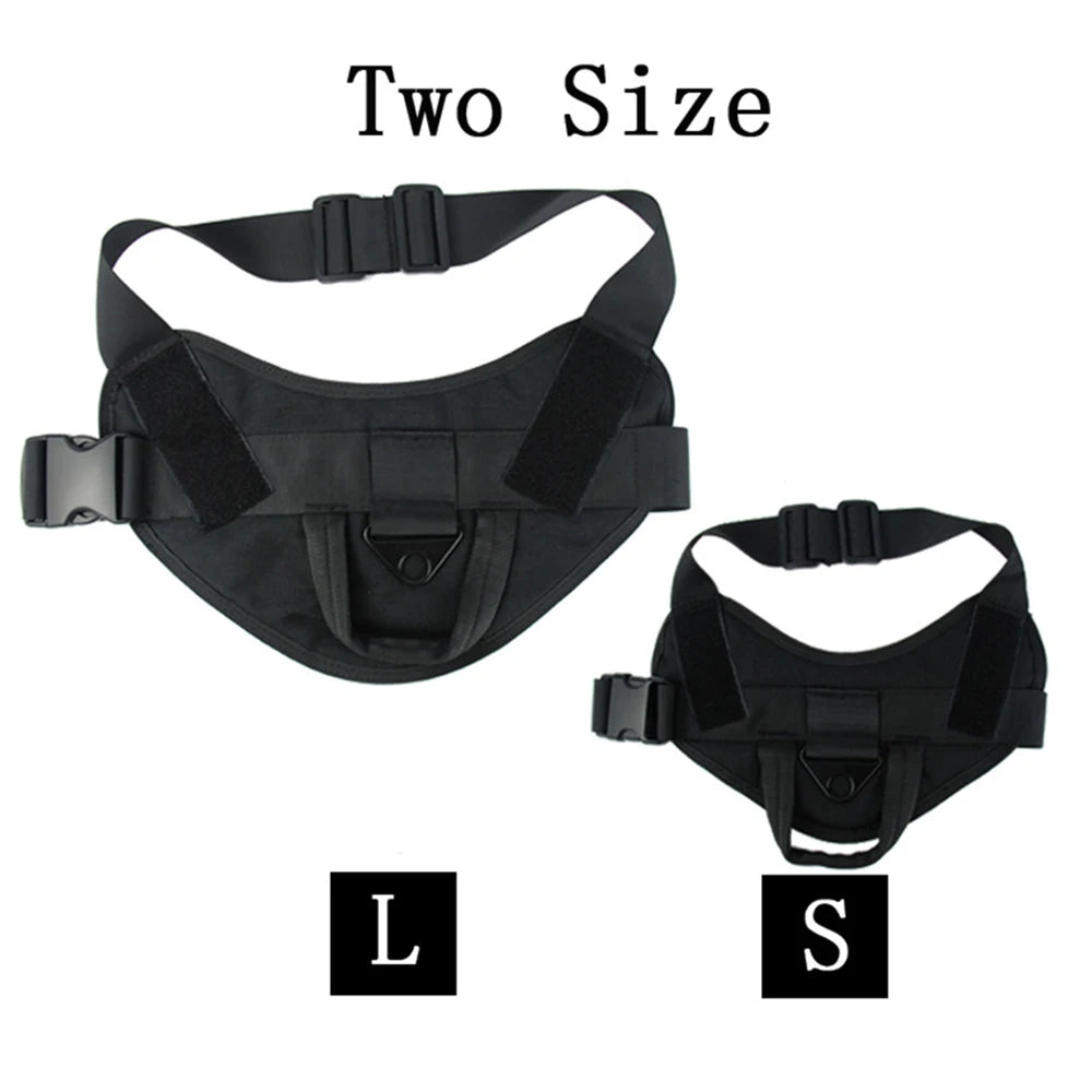 Dog Vest Tactical Dog Training Vest Chest Harness Traction Outdoor Training Adjustable Dog Pets Accessories