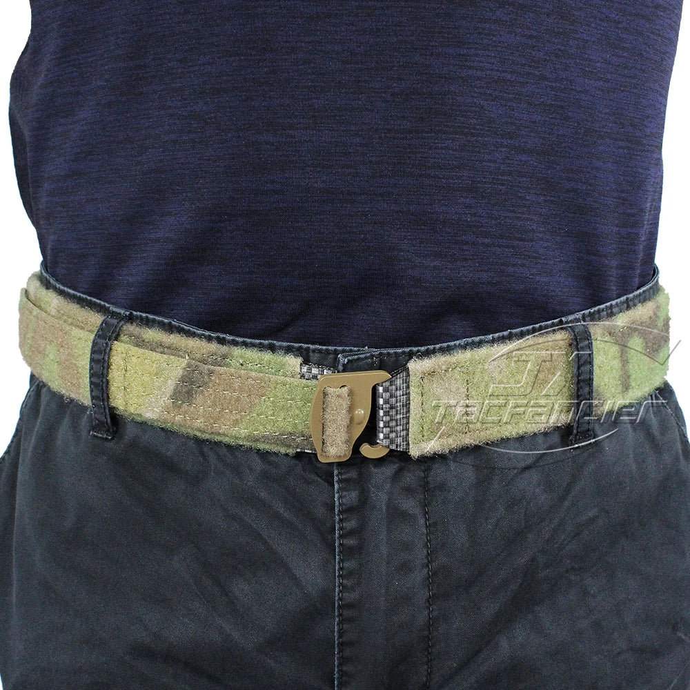 Tactical Inner Belt G Hook Inner Duty Belt Quick Release Metal Buckle EDC Mens Battle Belt Waist Paintball Hunting Accessories