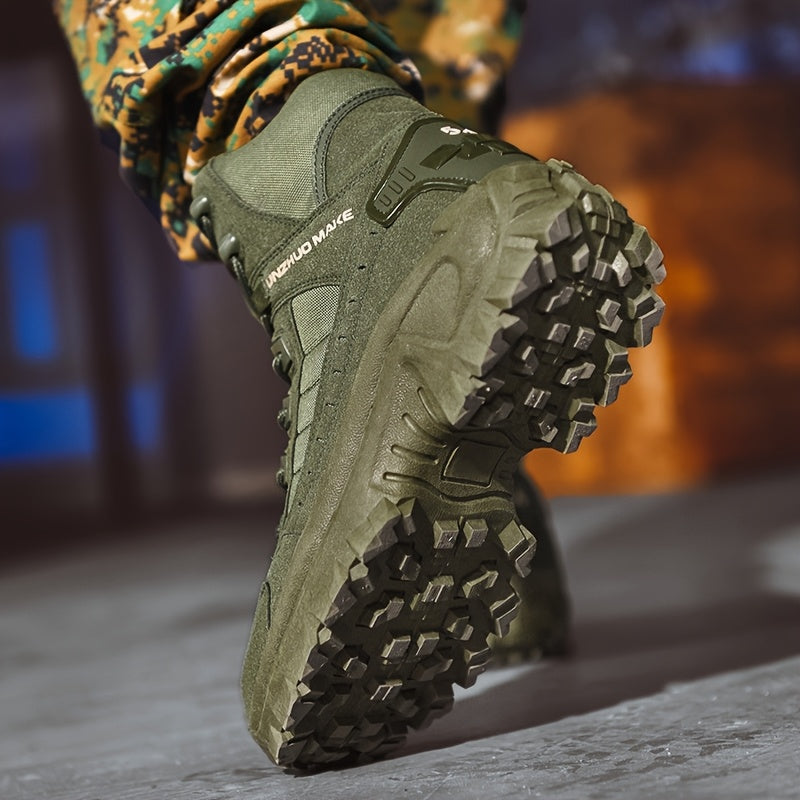 Men's Tactical Footwear for Hiking - Anti-Slip, Breathable, Sturdy Sole for Outdoor Adventures