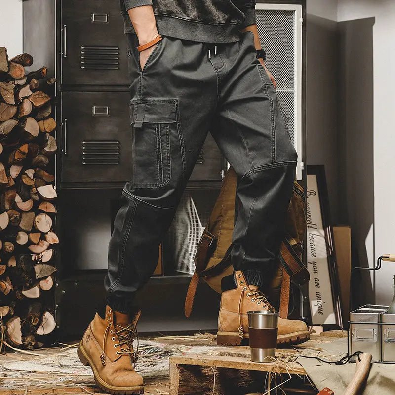 ARENS Techwear Cargo Pants Men Black Cargo Trousers Male Vintage Japanese Streetwear Hip Hop Pockets Casual Safari Style Loose - Tactinest.com