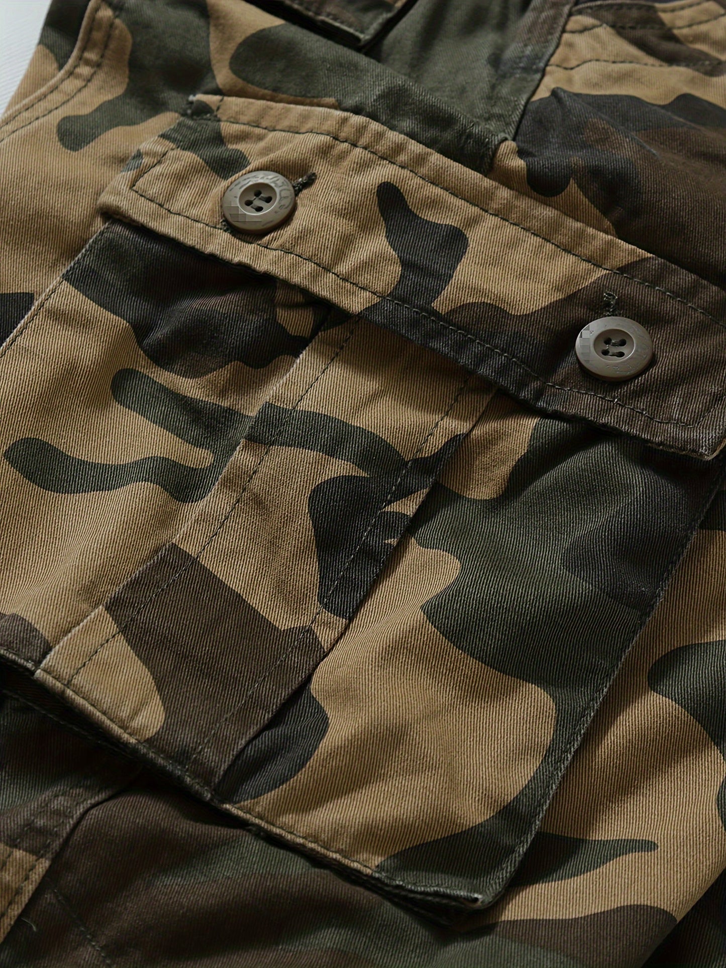 Camouflage Pattern Cotton Tactical Pants, Multi Pocket Cargo Pants - Tactinest.com