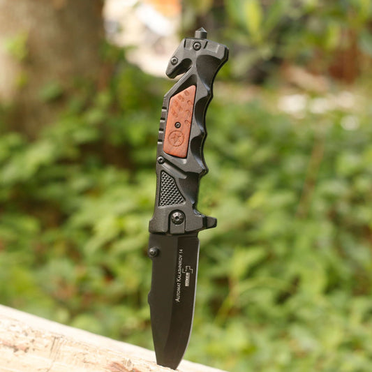 Camping Survival Defense Outdoor Aluminum Handle Folding Knife - Tactinest.com
