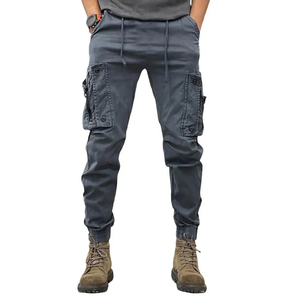 Cargo Pants for Mens Elastic Casual Trousers Zipper Multi - Pocket Joggers - Tactinest.com