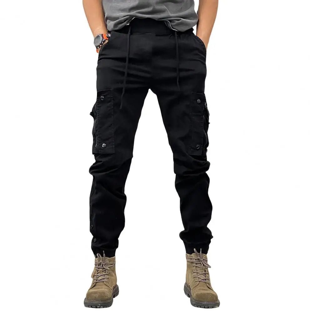 Cargo Pants for Mens Elastic Casual Trousers Zipper Multi - Pocket Joggers - Tactinest.com